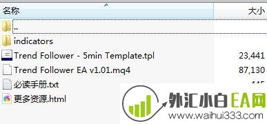 Trend Follower趋势之花(5分钟模板)下载
