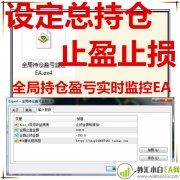 全局持仓实时监控盈亏自动平仓持仓管理EA下载                