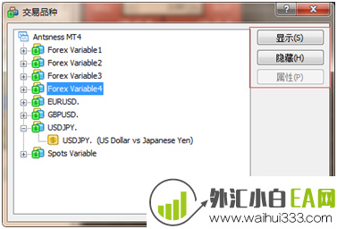 MT4平台中如何调出其他没有显示的品种?